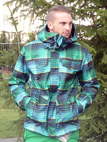 OŽNeill O`Neill Freedom Alfabravo Jacket Herren Snowboardjacke gr&uuml;n kariert