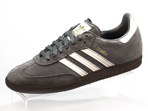 Adidas Samba Herrensneaker Sportschuh grau wei&szlig; Wildleder
