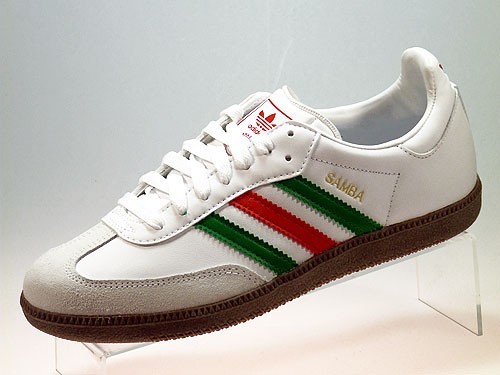 Adidas Samba Herrensneaker Sportschuh wei&szlig; gr&uuml;n rot