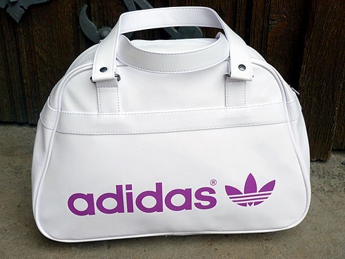 Adidas AC Bowling Bag Damen Handtasche wei&szlig; lila